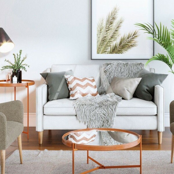 MESA CENTRO IMCAL AQUA-P ESPELHO OFF WHITE/COBRE MESA CENTRO IMCAL AQUA-P ESPELHO OFF WHITE/COBRE