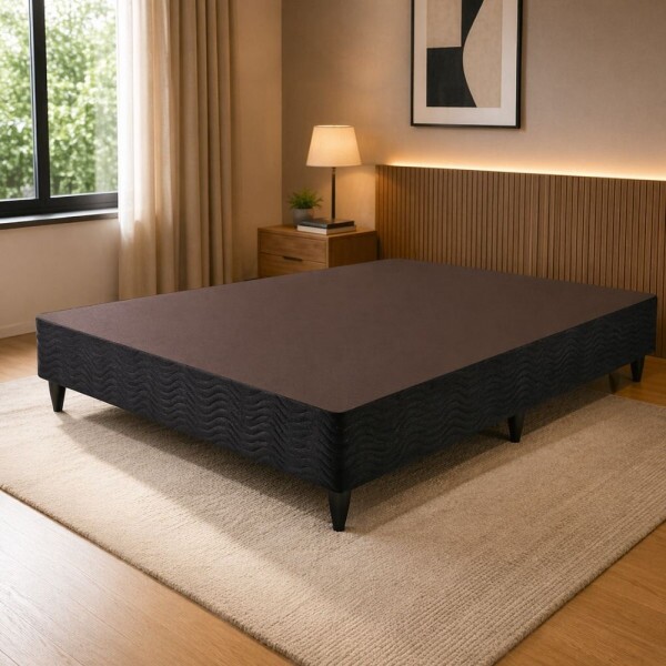 BASE BOX 138X188X30 ORTOBOM SOMMIER CAMURCA PRETO BASE BOX 138X188X30 ORTOBOM SOMMIER CAMURCA PRETO