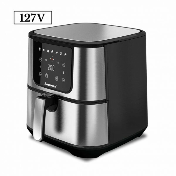 FRITADEIRA 7L AMVOX AIR FRYER DIGITAL ARF1255 1700W 110V INOX/PRETA