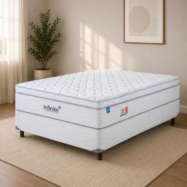 CJ BASE BOX/COLCHAO MOLAS ENSACADAS 138X188X64 SONOS INFINITE