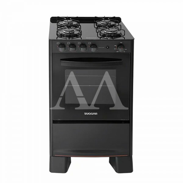 FOGAO 4B SUGGAR PISO COOK GLASS MESA VIDRO PRETO