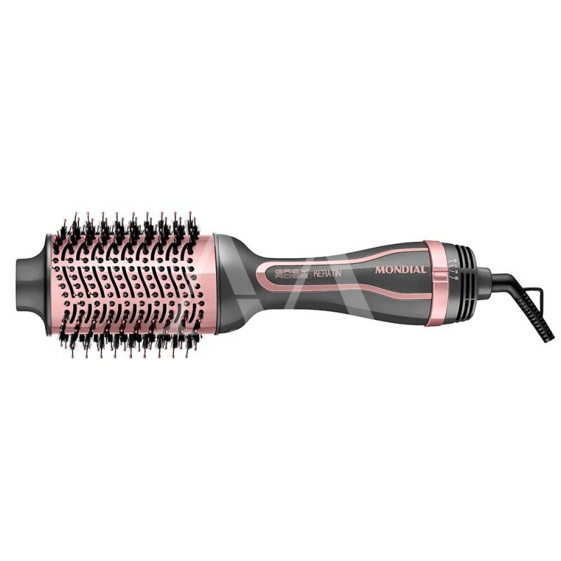 ESCOVA SECADORA MONDIAL GREY ROSE KERATIN CERAMICA 1300W BIVOLT
