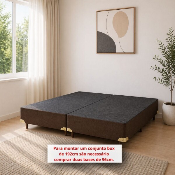 BASE BOX 96X203X30 RECONFLEX SOMIE SUEDE MARROM BASE BOX 96X203X30 RECONFLEX SOMIE SUEDE MARROM