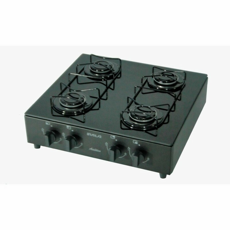 FOGAO 4B BRASLAR COOKTOP ASIATICO GLASS BLACK
