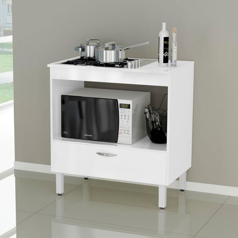 BALCAO DACHERI P/COOKTOP 1G FLORIDA 80CM BRANCO