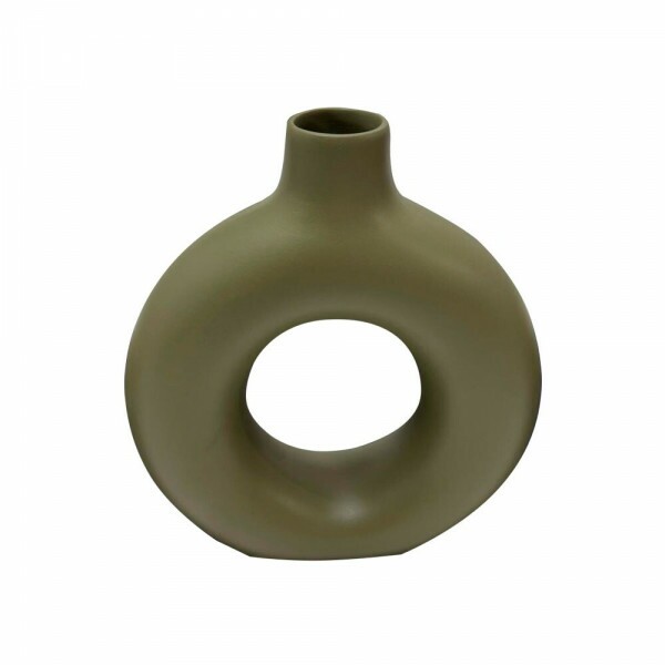 GARRAFA CERAMICA DONUTS G VERDE MUSGO