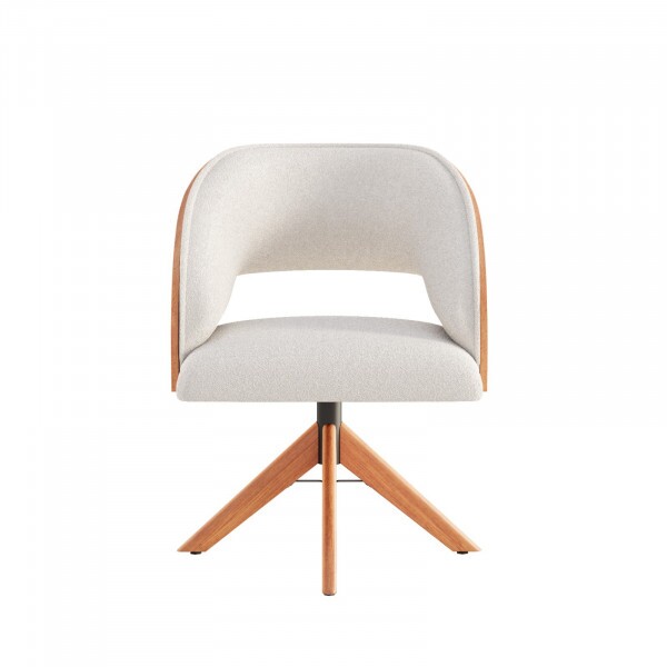 POLTRONA CEL MOVEIS GIRATORIA RAISSA TEC 178 CINAMOMO