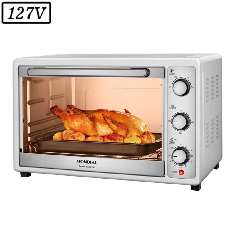 FORNO ELETRICO MONDIAL FRN-52-W GRAND FAMILY II 52L 1800W 127V BRANCO/INOX FORNO ELETRICO MONDIAL FRN-52-W GRAND FAMILY II 52L 1800W 127V BRANCO/INOX