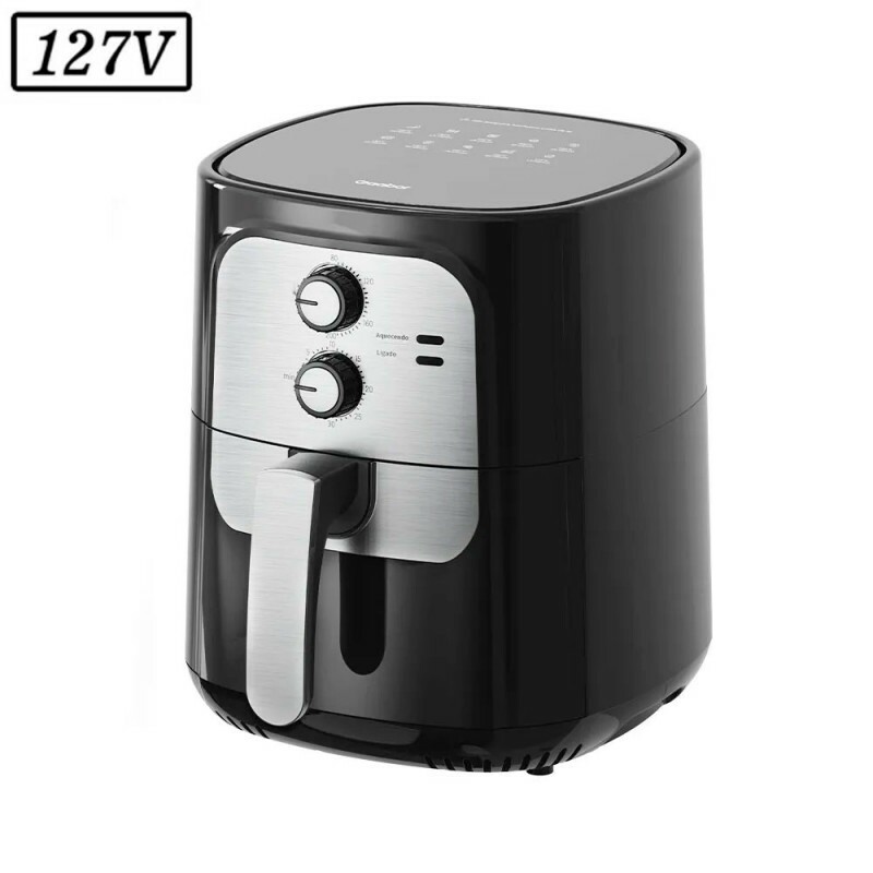 FRITADEIRA 5,5L GAABOR AIR FRYER VINTAGE AF-65M01AS 1400W 127V PRETO/PRATA