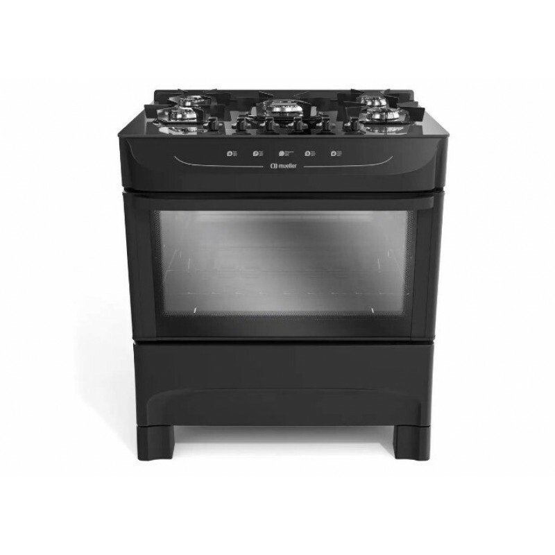 FOGAO 5B MUELLER MFV5BB MESA VIDRO PRETO FOGAO 5B MUELLER MFV5BB MESA VIDRO PRETO