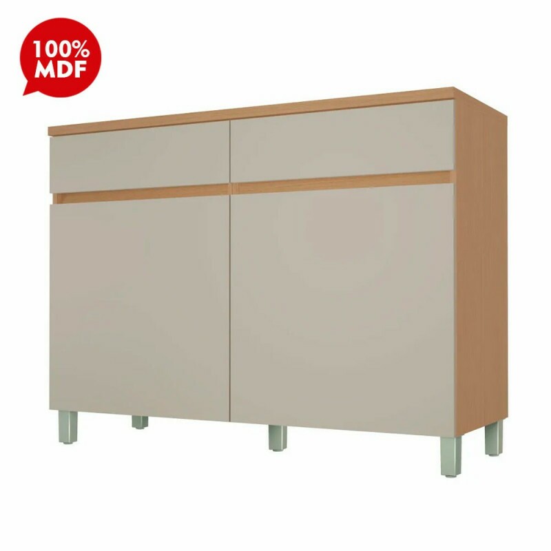 BALCAO NESHER 2P 2G REALEZA PREMIUM 120CM CARVALHO/GREIGE 501157 BALCAO NESHER 2P 2G REALEZA PREMIUM 120CM CARVALHO/GREIGE 501157