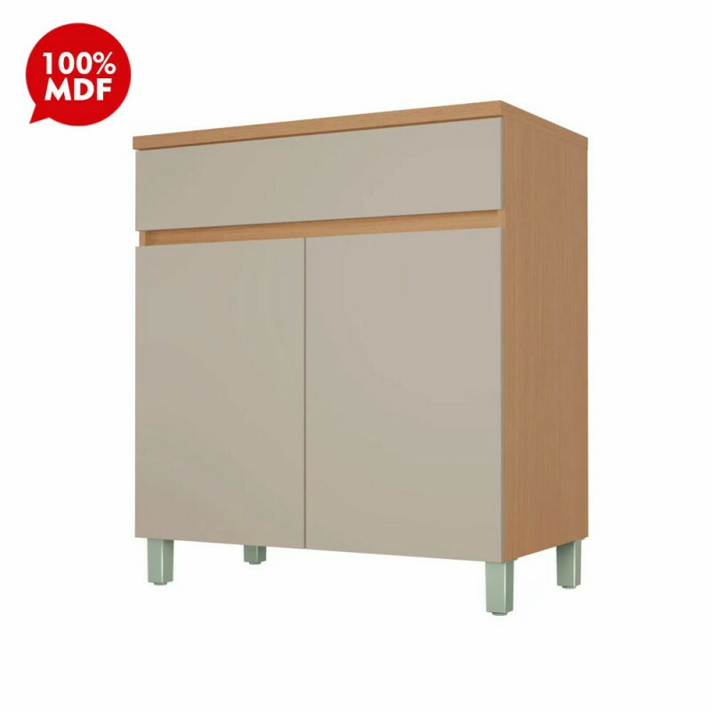 BALCAO NESHER 2P 1G REALEZA PREMIUM 80CM CARVALHO/GREIGE 501158 BALCAO NESHER 2P 1G REALEZA PREMIUM 80CM CARVALHO/GREIGE 501158