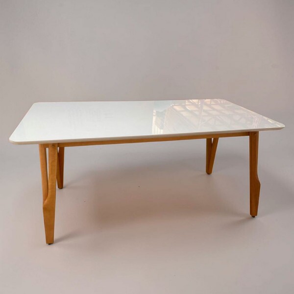 MESA ART ASSENTO SIENA RETANGULAR 180X90 C/VDO MEL/OFF WHITE