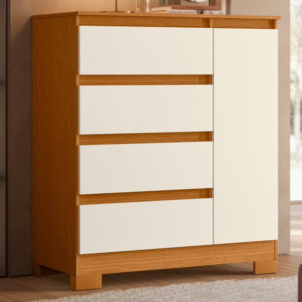 COMODA 4G ALBATROZ OLIMPIA C/SAP CINAMOMO/OFF WHITE COMODA 4G ALBATROZ OLIMPIA C/SAP CINAMOMO/OFF WHITE