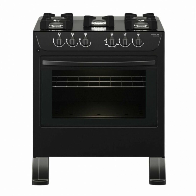 FOGAO 5B BRASLAR CARINA FRONT MESA VIDRO BLACK