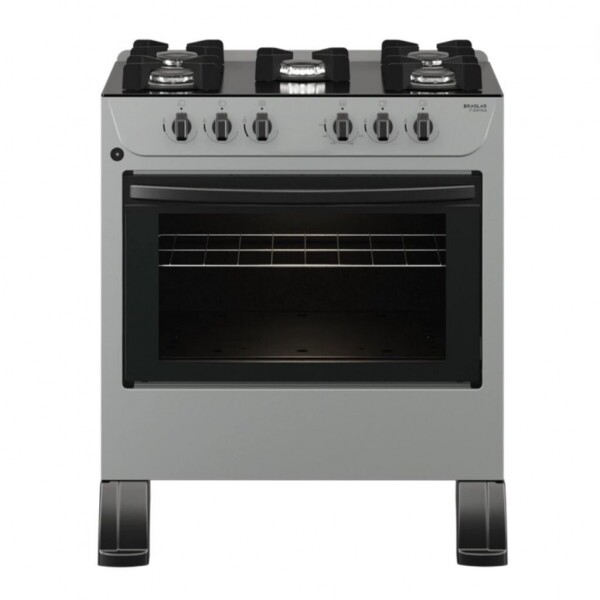 FOGAO 5B BRASLAR CARINA FRONT MESA VIDRO TITANIUM