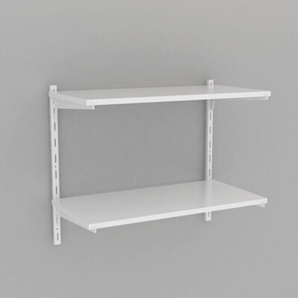 KIT 2 PRATELEIRA BRASFORMA MULTIUSO 60X30 C/TRILHO BRANCO