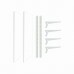 KIT 2 PRATELEIRA BRASFORMA MULTIUSO 60X30 C/TRILHO BRANCO